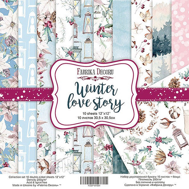 Winter Love Story - набор двусторонней бумаги 30,5см х 30,5см