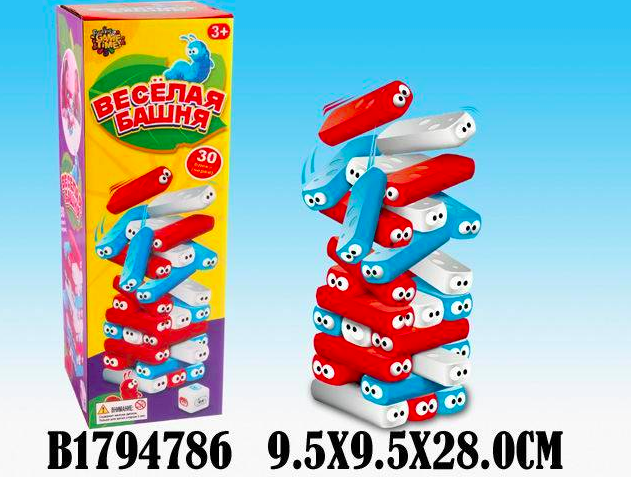 Веселая башня JENGA Дженга
