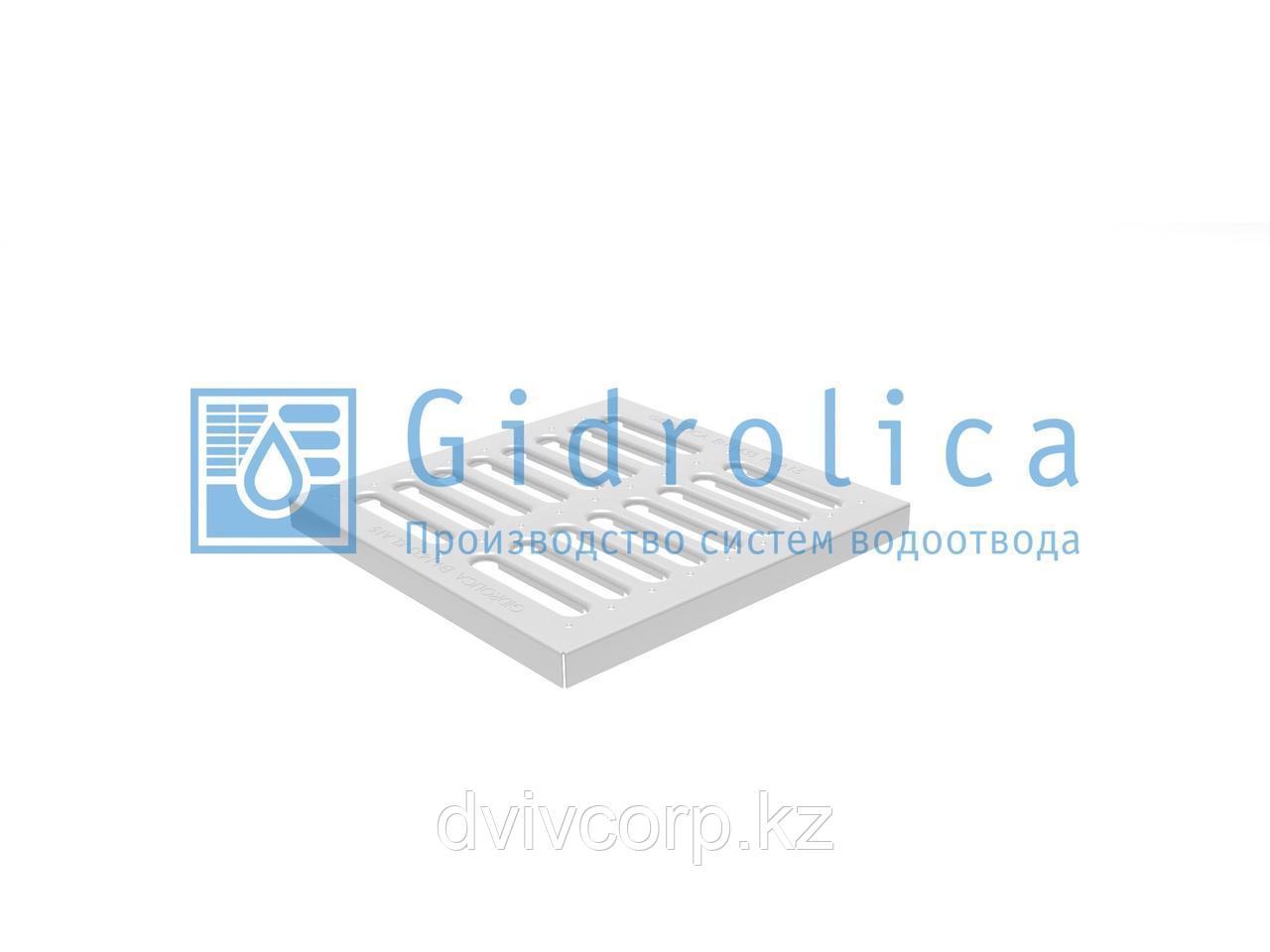 Решетка водоприемная Gidrolica Point РВ-28,5.28,5 - штампованная стальная оцинкованная, кл. А15