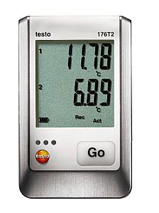 Testo Testo 176 T2 2-х канальный логгер данных температуры с разъемами для высокоточного внешнего зонда