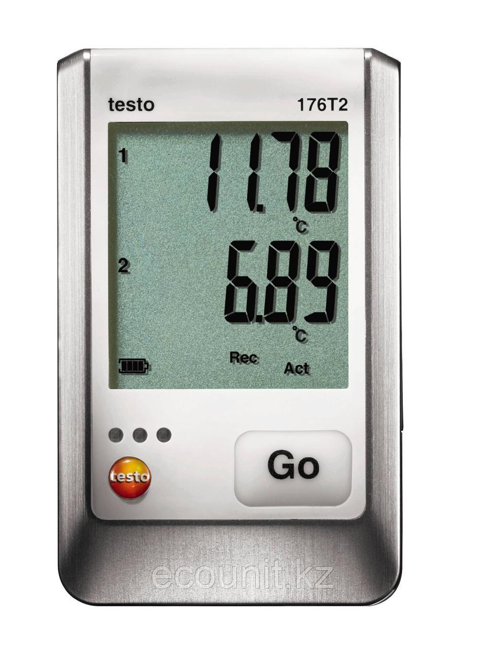 Testo Testo 176 T2 2-х канальный логгер данных температуры с разъемами для высокоточного внешнего зонда - фото 1 - id-p68185418