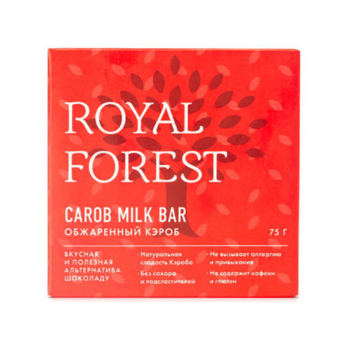 Шоколад из кэроба Royal Forest, 75 гр