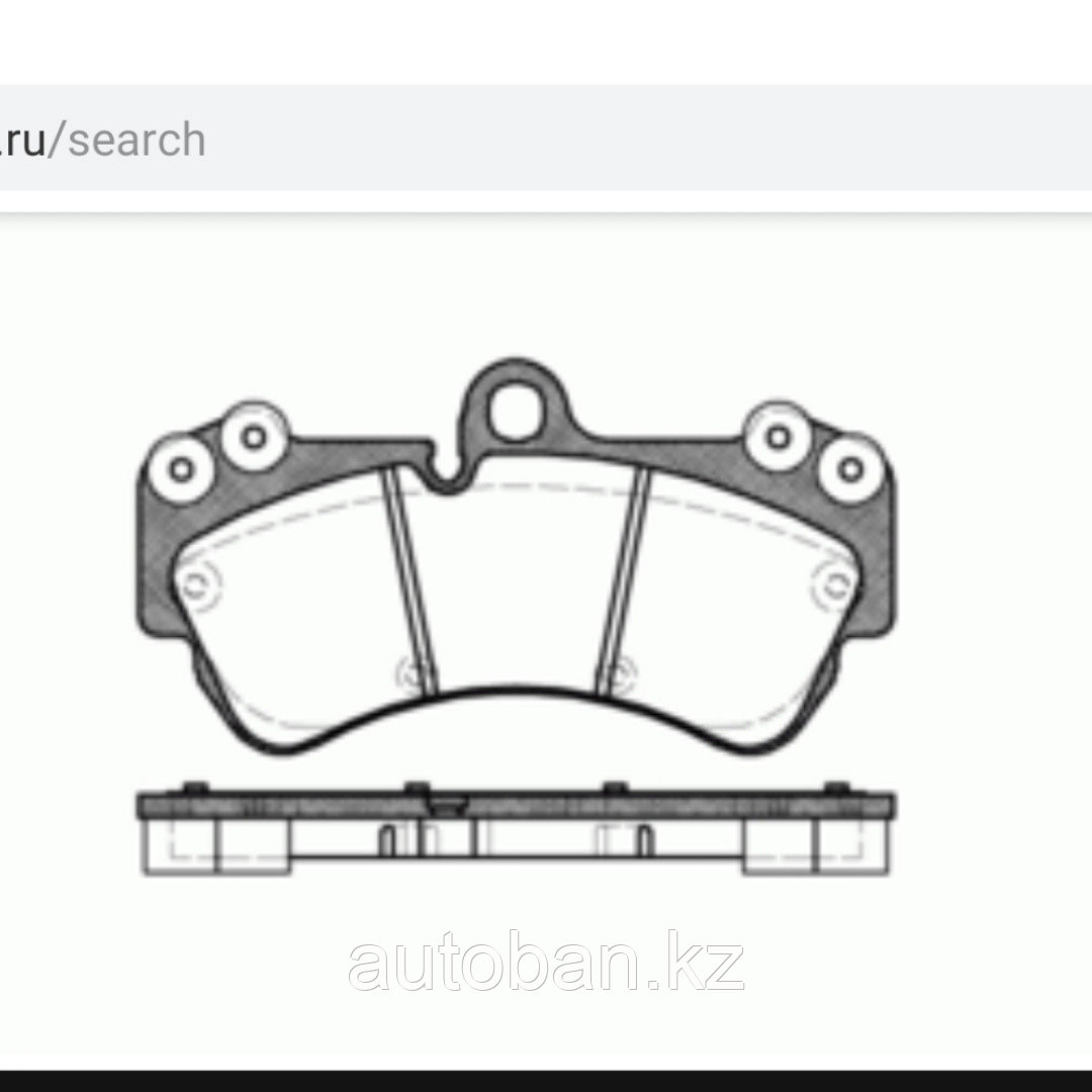 Колодки тормозные передние на Ауди Q7 с 2002года, Фольксваген Туарег с 2002г и выше, Порше Кайен об3.2/3.6/4.2 - фото 1 - id-p68201258
