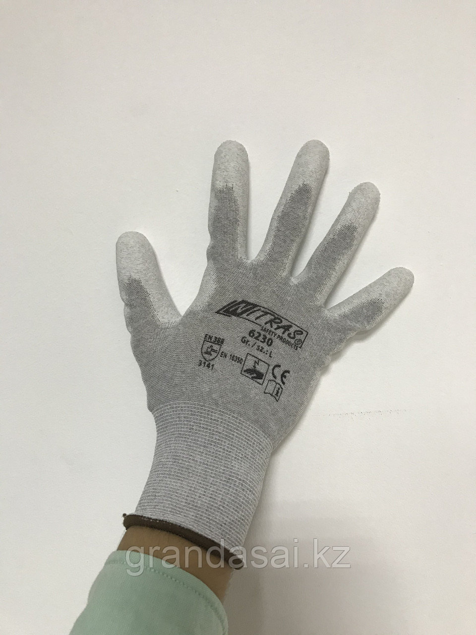 NITRAS 6330, антистатические перчатки, специальная пряжа, с интегрированной углеродной нитью, полиуретановое - фото 3 - id-p68218476