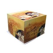 Коробка для торта 5 кг цветная 420х420х300 с рис "Путешествие" КРЫШКА, 25 шт