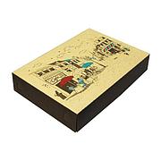 Коробка для пирожных 0,8 кг цветная 320х230х60 с рис "Рандеву" КРЫШКА, 200 шт