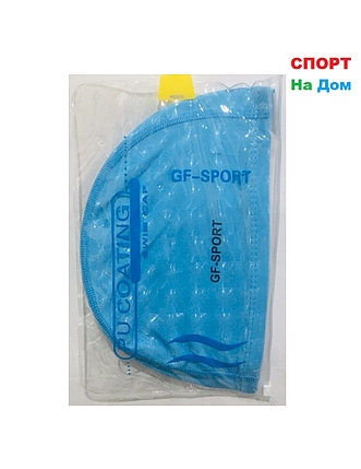 Шапочка для плавания GF-SPORT (цвет голубой), фото 2