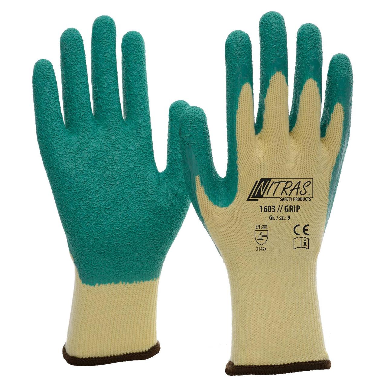 Латексные перчатки NITRAS GRIP