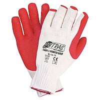 NITRAS 1609, трикотажные перчатки, белые, с латексным покрытием
