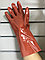 NITRAS 160435, перчатки  из ПВХ, красные, с полным покрытием, на хлопчатобумажном трикотаже, длина 35см, фото 4
