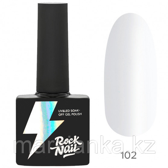 Гель-лак RockNail Basic #102 Ultra White, 10мл