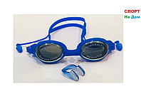 Очки для плавания GF-SPORT (с затычками для ушей и носа, цвет синий)
