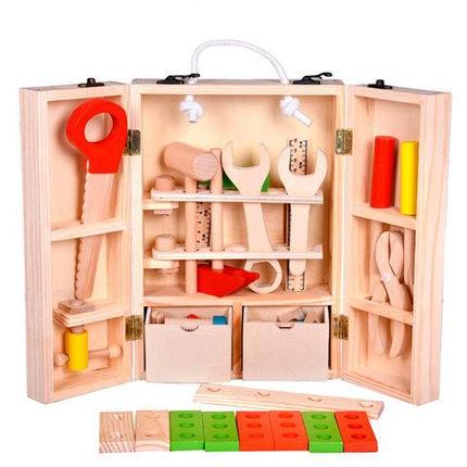 Игровой набор деревянных инструментов и деталей Hi-Q Toys [25 деталей], фото 2