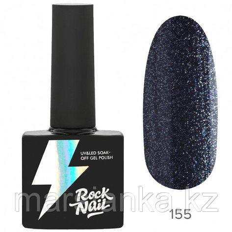 Гель-лак RockNail Basic #155 Sparkly Graphite, 10мл, фото 2
