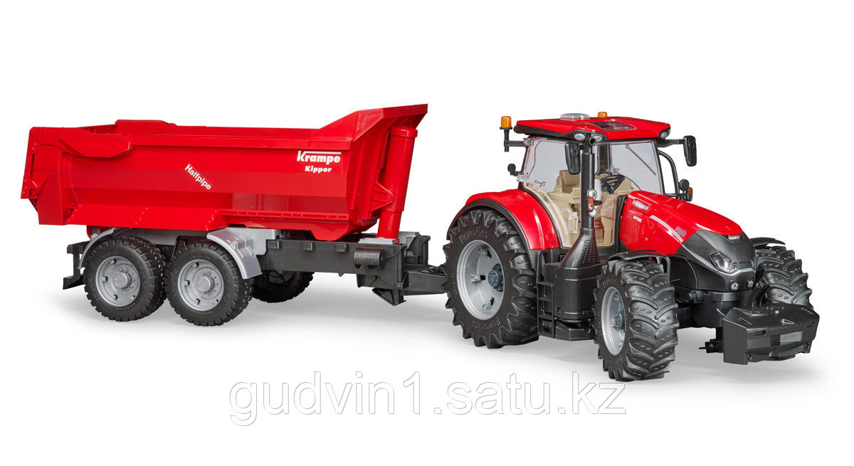Трактор Case IH Optum 300 CVX с прицепом Krampe Tandem-Halfpipe №03-199