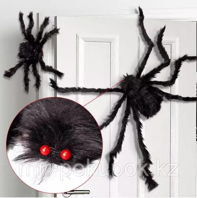 Паук черный декоративный для Хэллоуина 40 см - фото 1 - id-p68265446
