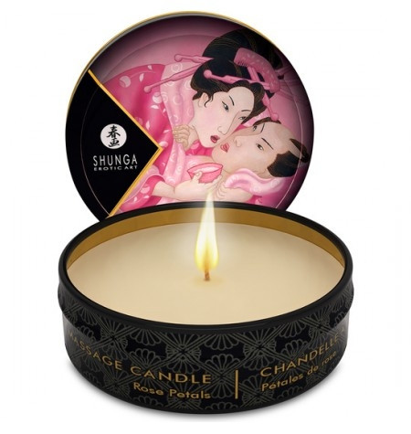 Массажная свечка Massage Candle - Shunga (Шунга) с ароматом розы, 30 мл