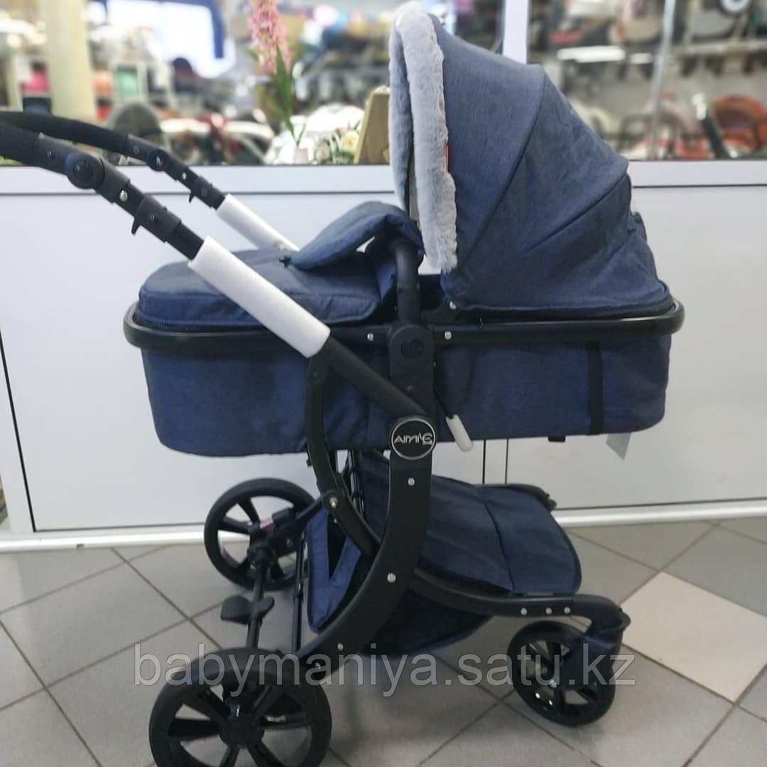 Коляска-трансформер Aimille 2 в 1 2019 года, синий