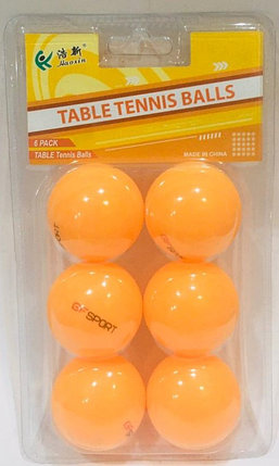 Мячи для настольного тенниса 6 шт. в упаковке (цвет желтый), фото 2