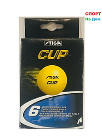 Мячи для настольного тенниса Stiga Cup 6 шт. в упаковке (цвет оранжевый)