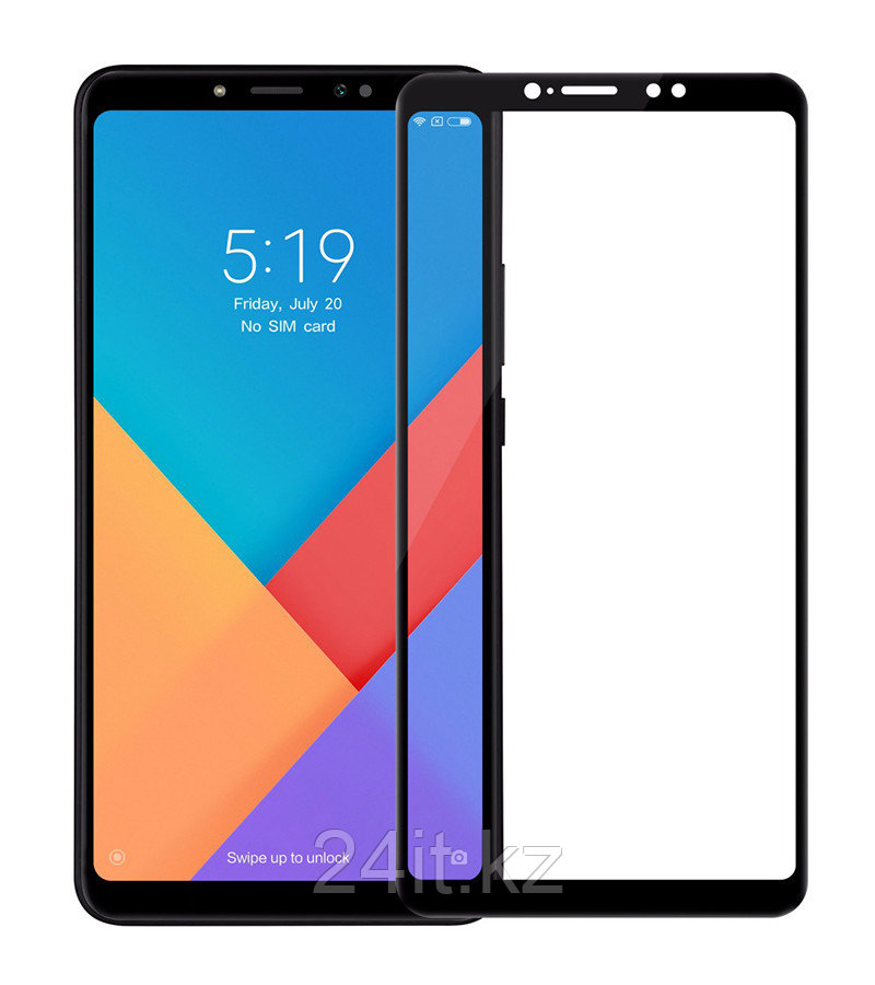 Защитное стекло Full screen PowerPlant для Xiaomi Mi Max 3, Black