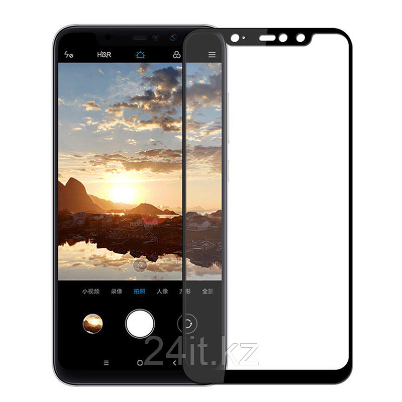 Защитное стекло Full screen PowerPlant для Xiaomi Redmi Note 6 Pro, Black