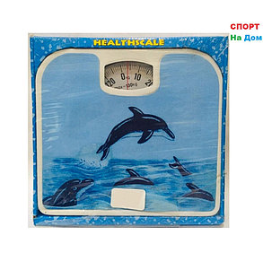 Весы напольные механические Health Scale (цвет голубой с дельфинами), фото 2