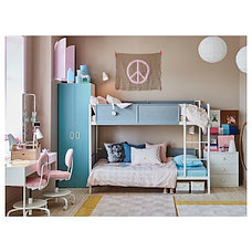 Каркас 2-ярусной кровати ВИТВАЛ белый, светло-серый ИКЕА, IKEA, фото 2