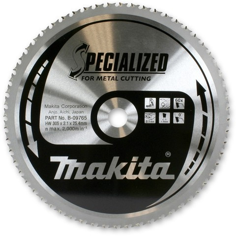 Диск Makita по стали 305*25,4*2,1 мм/60T, 0°, TCG