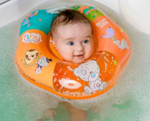 Круг надувной на шею для купания малышей Roxy Kids (Белый) - фото 2 - id-p68321099