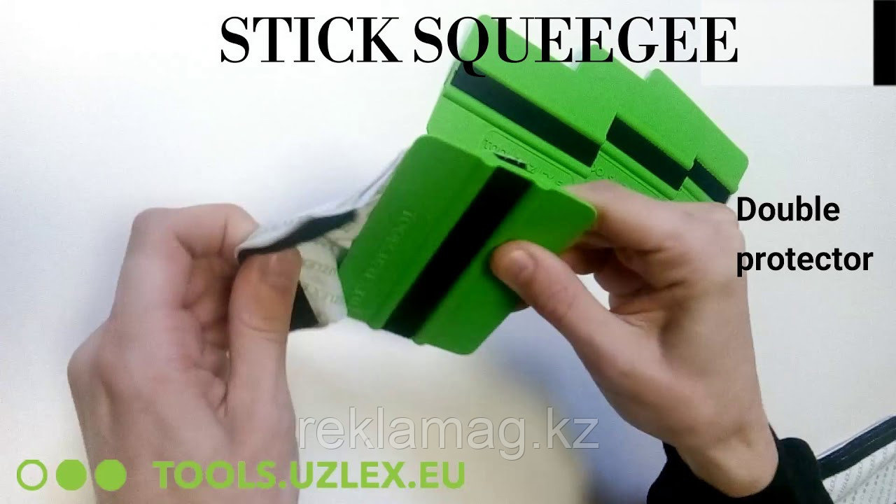 Ракель UZLEX EASY STICK простой мягкий зеленый 4", фото 1