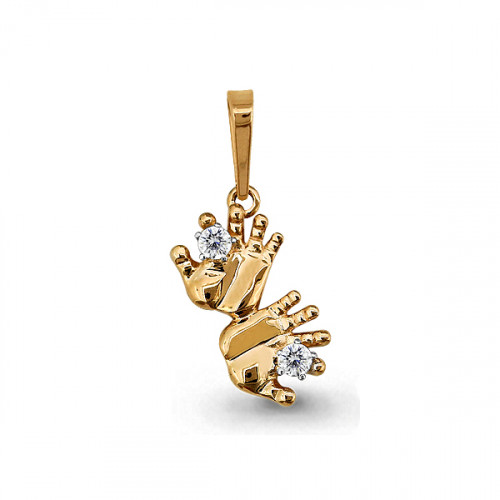 Серебряная подвеска с фианитом Aquamarine 22983А#