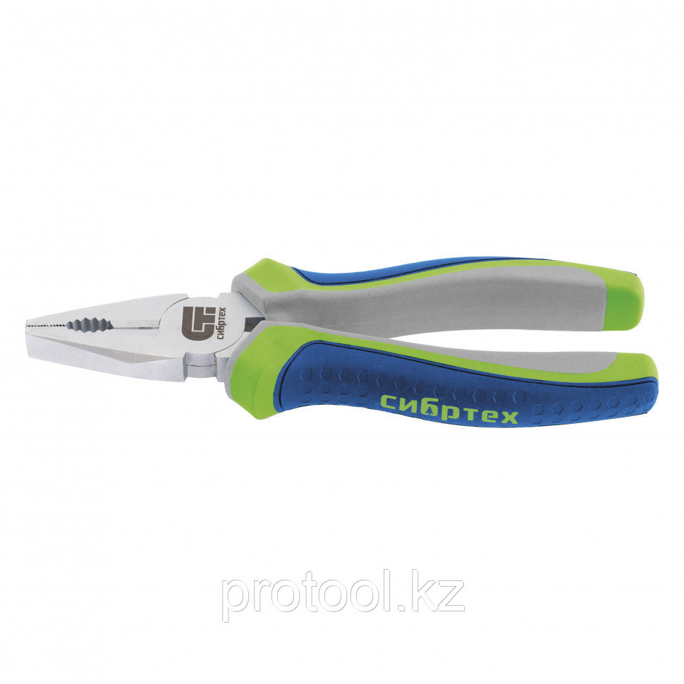 Плоскогубцы комбинированные, 180 мм, трехкомпонентные рукоятки// Сибртех