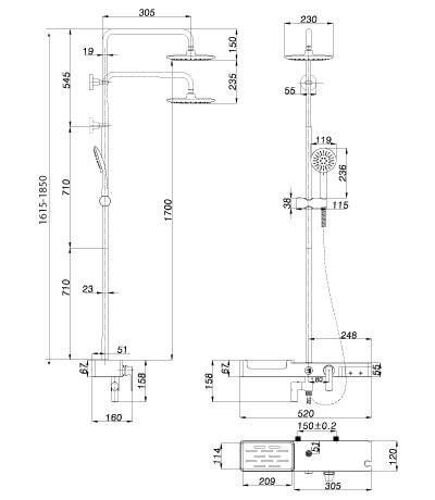 Смeситель для ванны и душа "Тропический дождь" LeMark TROPIC LM7007C - фото 2 - id-p68357284