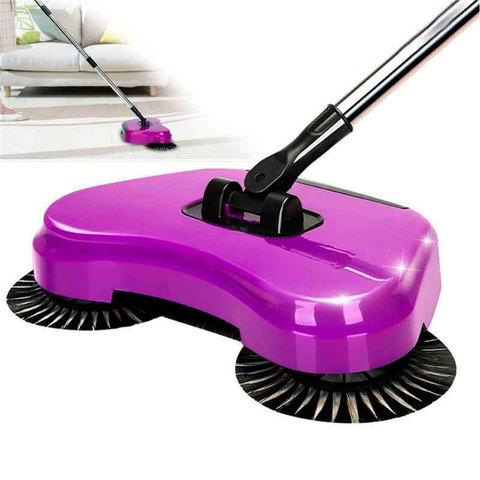 Веник автоматический с тремя щётками для уборки Magic Sweeper (Розовый) - фото 3 - id-p68358711