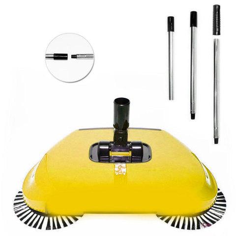 Веник автоматический с тремя щётками для уборки Magic Sweeper (Желтый)