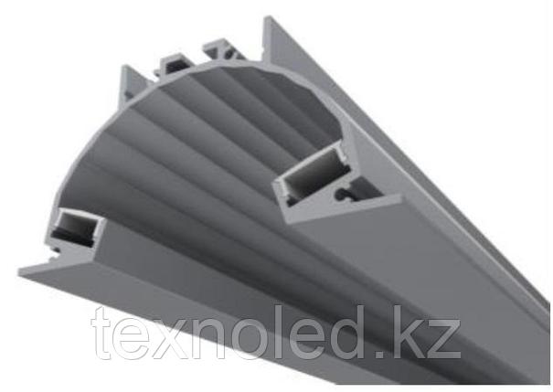 Встраиваемый 102x49 мм широкий потолочный алюминиевый профиль для светодиодной ленты, фото 2
