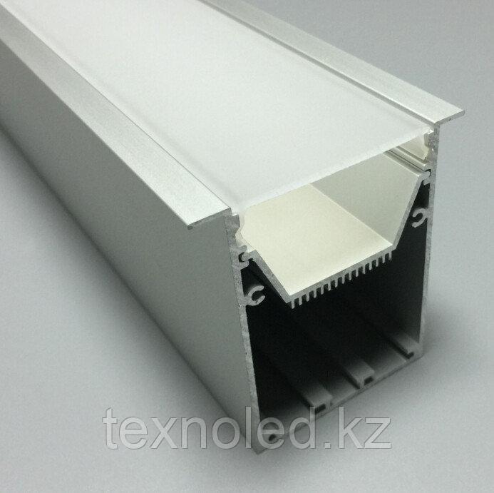 Встраиваемый 70x75 мм широкий потолочный алюминиевый профиль для светодиодной ленты