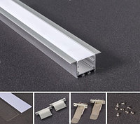 Встраиваемый 55x35 мм широкий потолочный алюминиевый профиль для светодиодной ленты