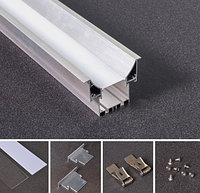 Встраиваемый 65x45 мм широкий потолочный алюминиевый профиль для светодиодной ленты