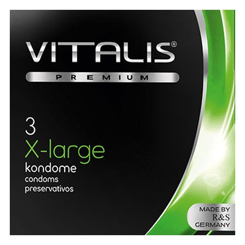Презервативы VITALIS X-Large (УВЕЛИЧЕННОГО РАЗМЕРА), 3 штуки