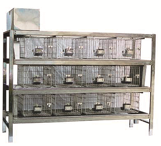 Стеллажные клетки для кроликов на 15 клеток RB35-15