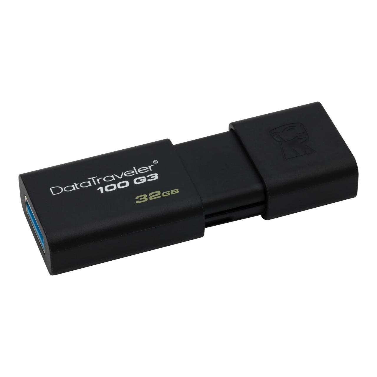 Kingston DT100G3/32GB USB-накопитель DataTraveler, USB 3.0, 32Gb, Black