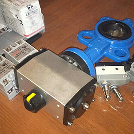 Затвор дисковый с пневмоприводом