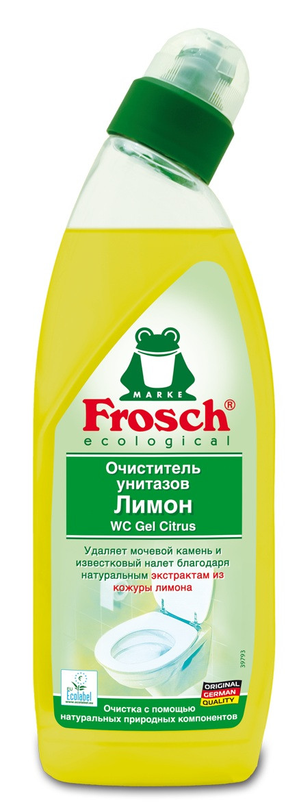 Очиститель унитазов Лимон 750мл Frosch - фото 1 - id-p68409578