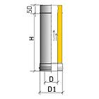 Труба Термо (430, t0,5 / 430, t0,5) d130 / D200 L500 (РАСТРУБ.), фото 4