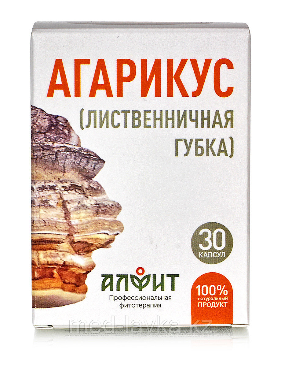 Агарикус (Лиственничная губка), 30 капсул по 500 мг - фото 1 - id-p52073070