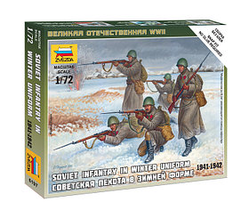 Сборная модель Советская пехота в зимней форме, 1:72