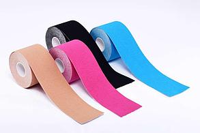 Спортивный тейп Кинезио Kinesiology Tape (цвет серый) - пластырь для поддержки мышц 5 см х 5 м, фото 2