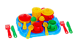 Набор детской посуды "Настенька" с подносом на 4 персоны Полесье, фото 2